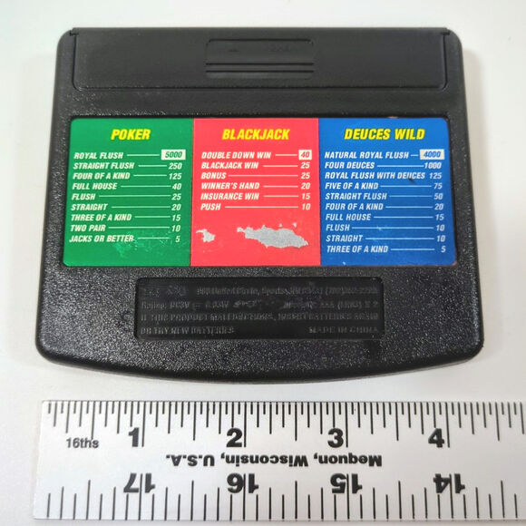 VTG 3 Casino Games Poker Blackjack Deuces Wild Handheld Electronic Tested Good - Picture 2 of 3